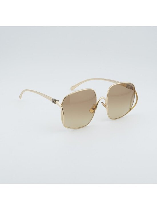 Miu Miu MUA57S 5AK20S Sunglasses Gold Square Frame, Brown Gradient Lenses main image 11